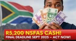 September 2025 NSFAS Alert: Final Deadline to Secure R5,200 Student Allowance – Don’t Miss Out